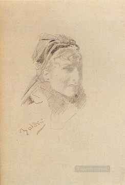  Van Lienzo - Retrato de Sarah Bernhardt género Giovanni Boldini